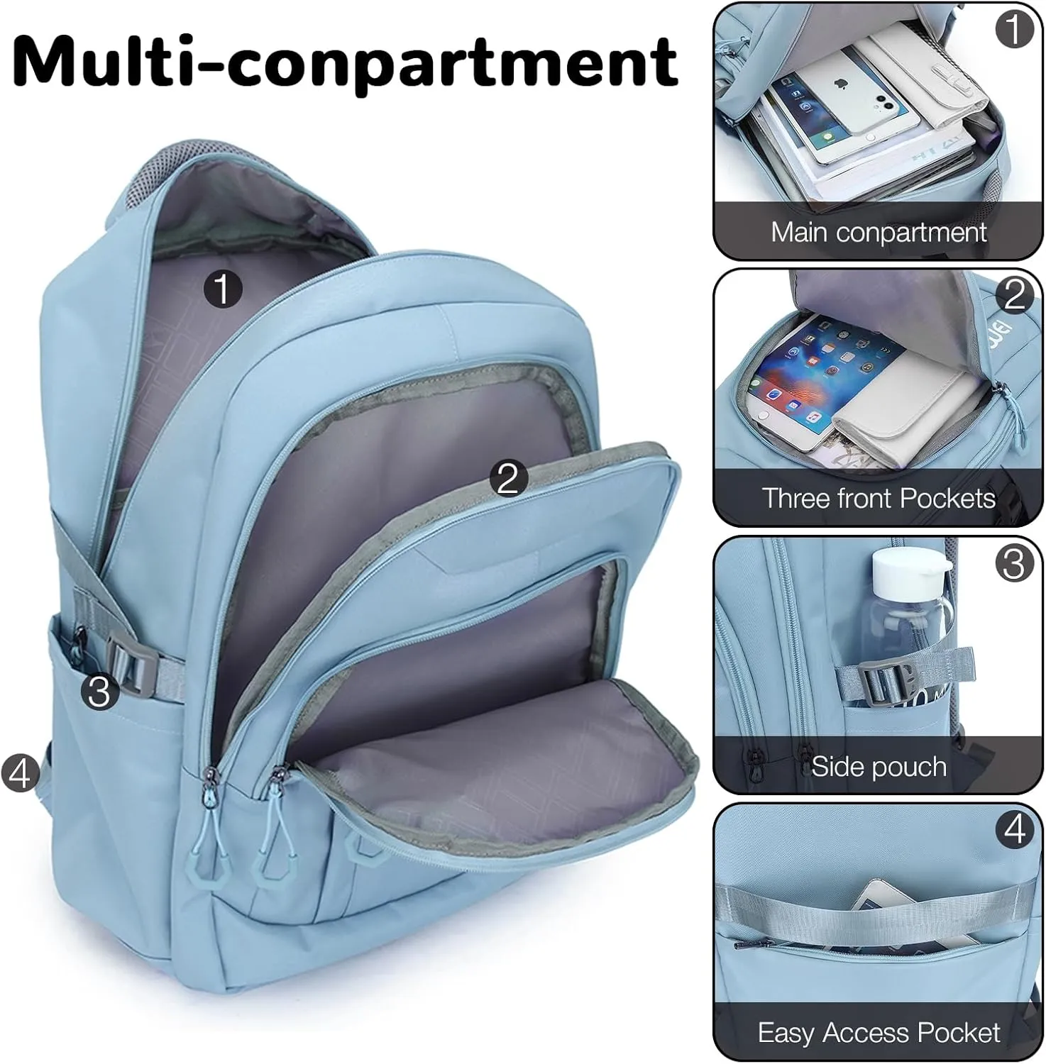 25L Travel Backpack, Waterproof Carry On Backpack, 15.6inch Laptop Backpack, Lightweight Travel Back Pack for Women