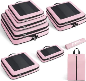 8 Set/6 Set/4 Set Compression Packing Cubes for Travel, Lightweight Vacation Travel Essentials, Travel Accessories for Suitcase Organizer Bags Set, Durable Luggage Organizer