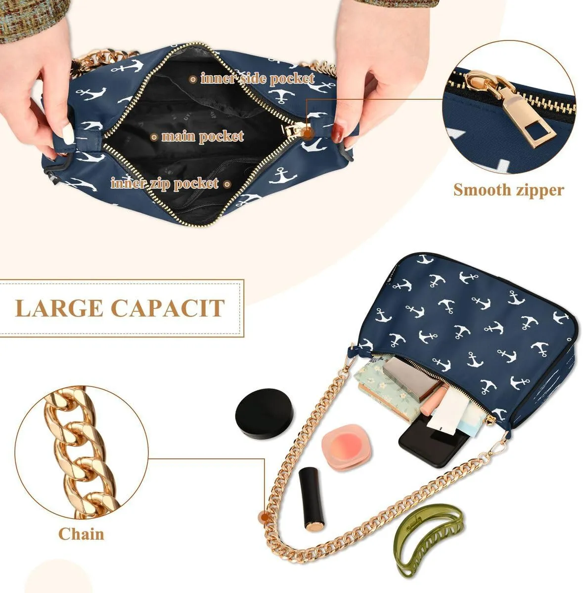 ALAZA Women's Handbags Tote Crossbody Bag Purse Ladies Shoulder Bag Hobo Handbag