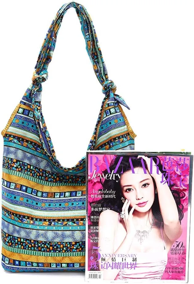 Andongnywell Women Hippie Crossbody Bag Hobo Messenger Shoulder Bag Sling Bohemian Cross Body Bags Handbags