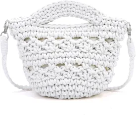 Ayliss Straw Crossbody Bag for Women Summer Knit Beach Bag Shoulder Handmade Crochet Crossbody Purse for Women Detachable