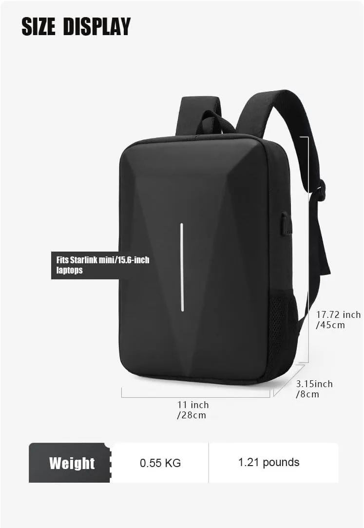 Bag for Starlink Mini - Storage Bag Case for Starlink Dish and All Accessories - Anti-theft Water-resistant Backpack (Black)