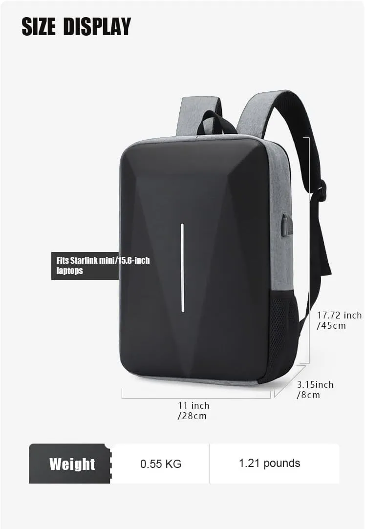 Bag for Starlink Mini - Storage Bag Case for Starlink Dish and All Accessories - Anti-theft Water-resistant Backpack (Gray)