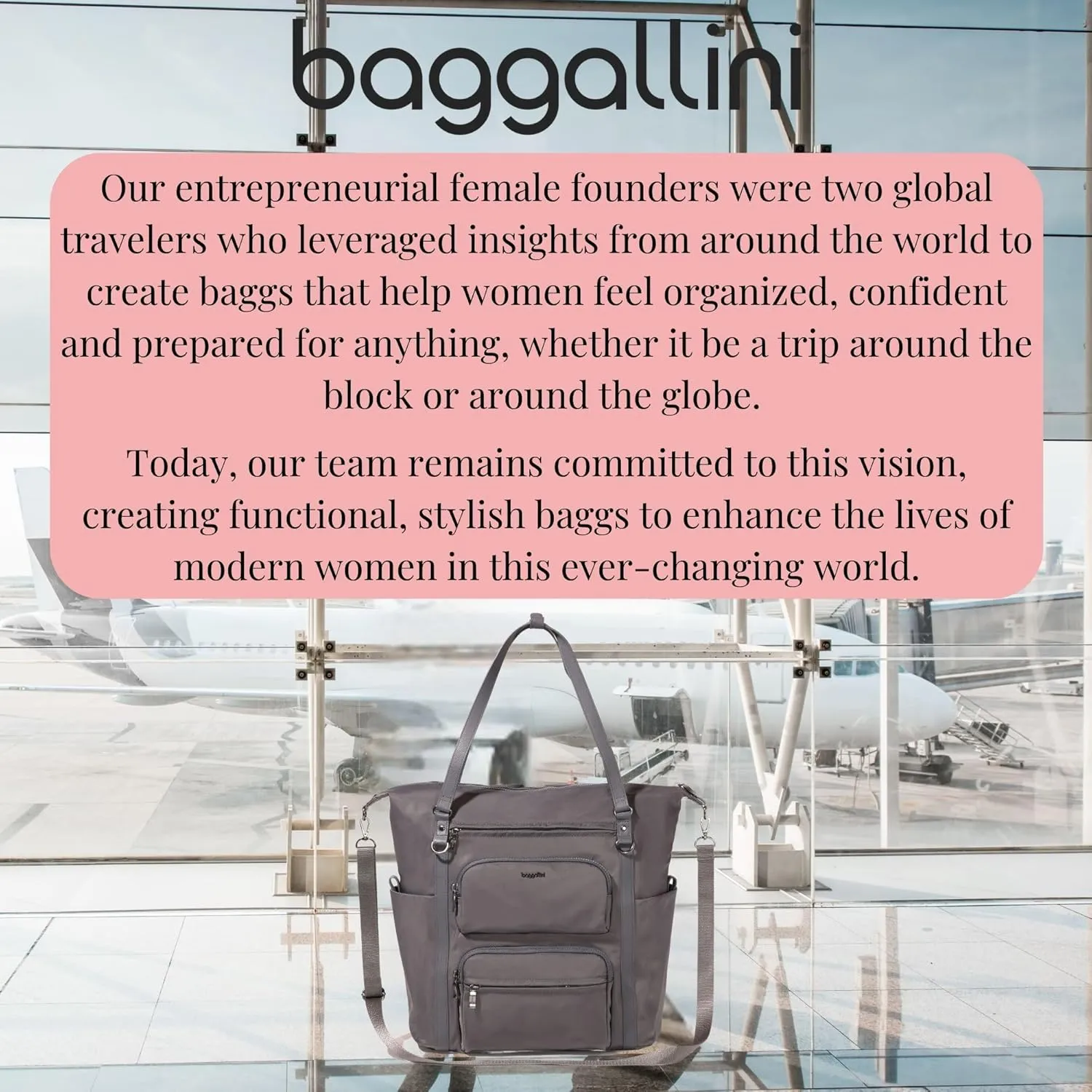 Baggallini Nolita Convertible Backpack - 14x11 Inch Travel Backpack with 16 Inch Laptop Sleeve - Lightweight Luggage Backpack