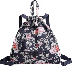 Beach Tote Bag Drawstring Seal Folding Sports Fitness Backpack Light Travel Day-Pack For Gym Outdoor Mens Beach Travel C