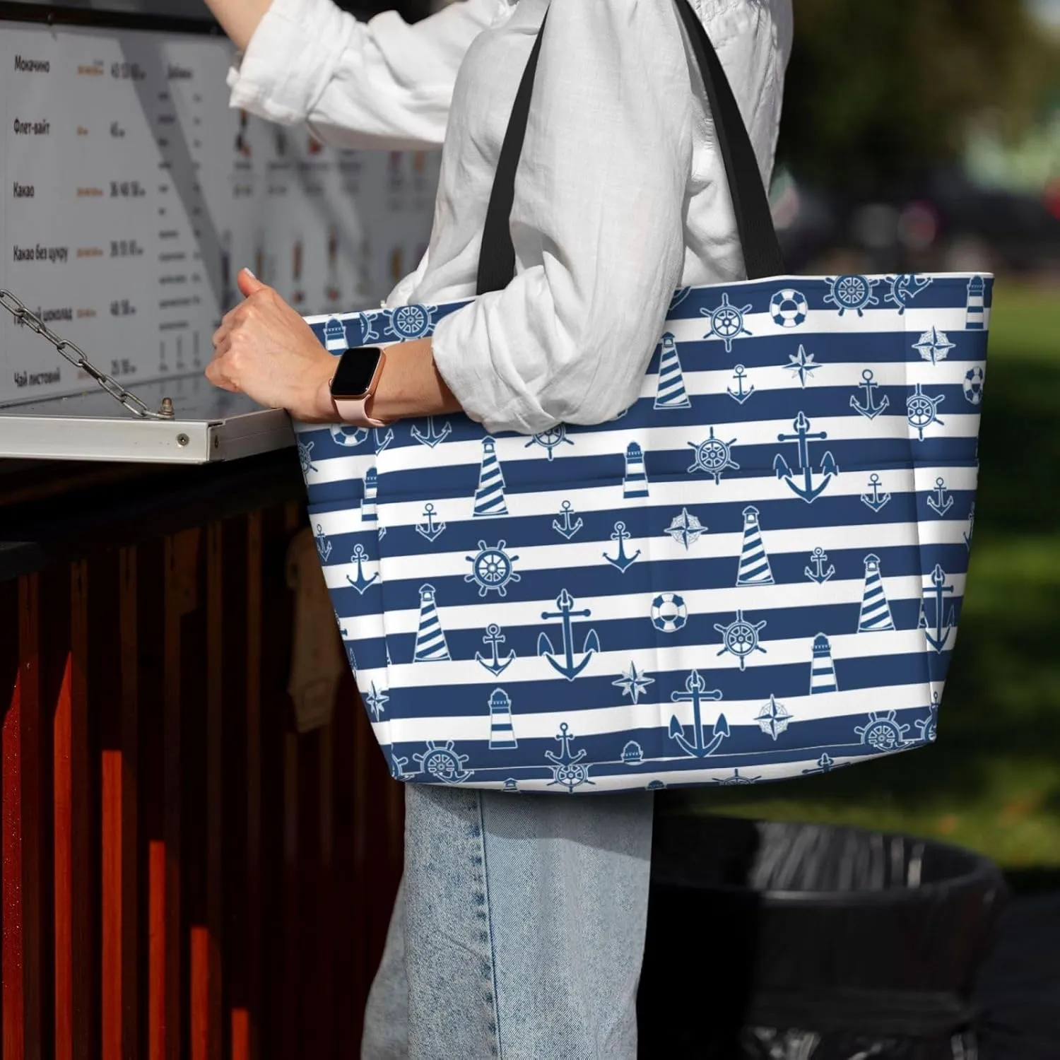 Beach Tote Bag for Women Beach Bag Waterproof and Sandproof Tote Bag with Wet Bag Large Travel Bag for Weekend Travel