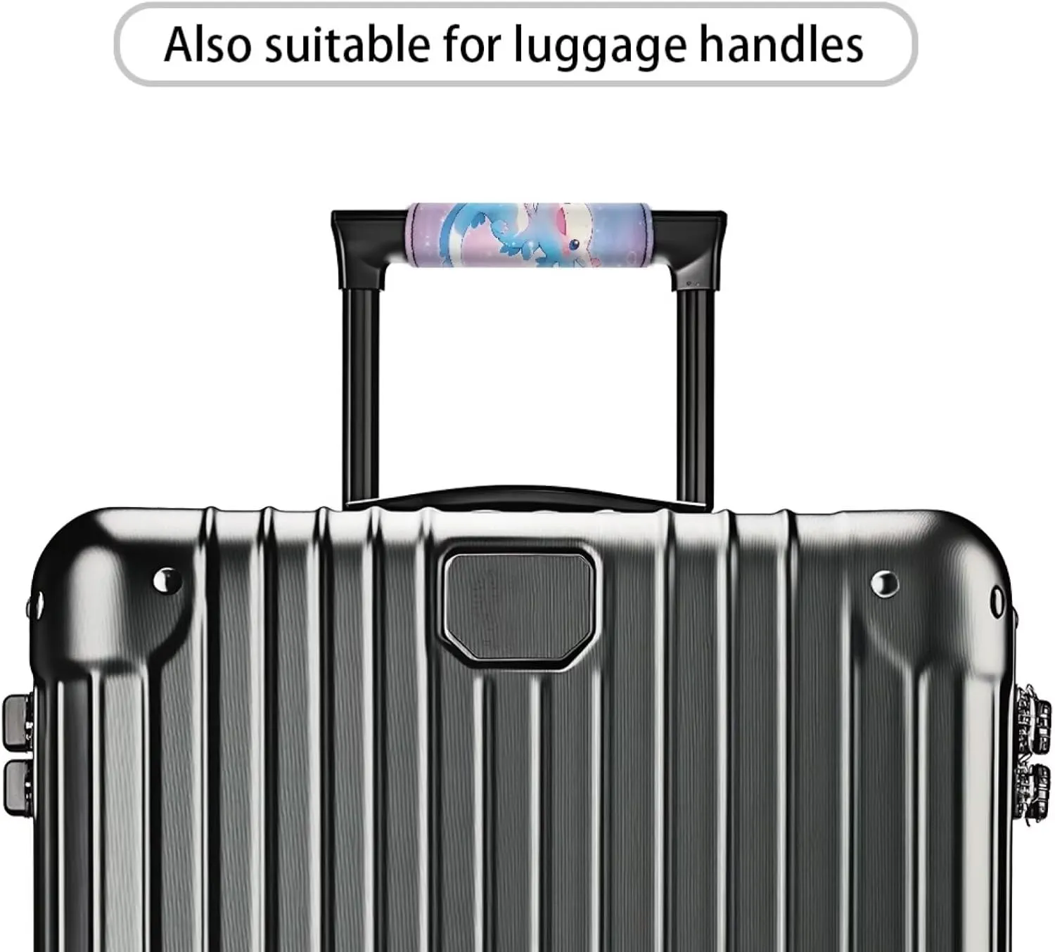 BIGCARJOB Axolotl Luggage Handle Wrap- Comfort Luggage Identifiers for Suitcases Luggage Markers Easy Identification Travel Bag Identifiers Travel Accessories for Women,2 Pcs Set