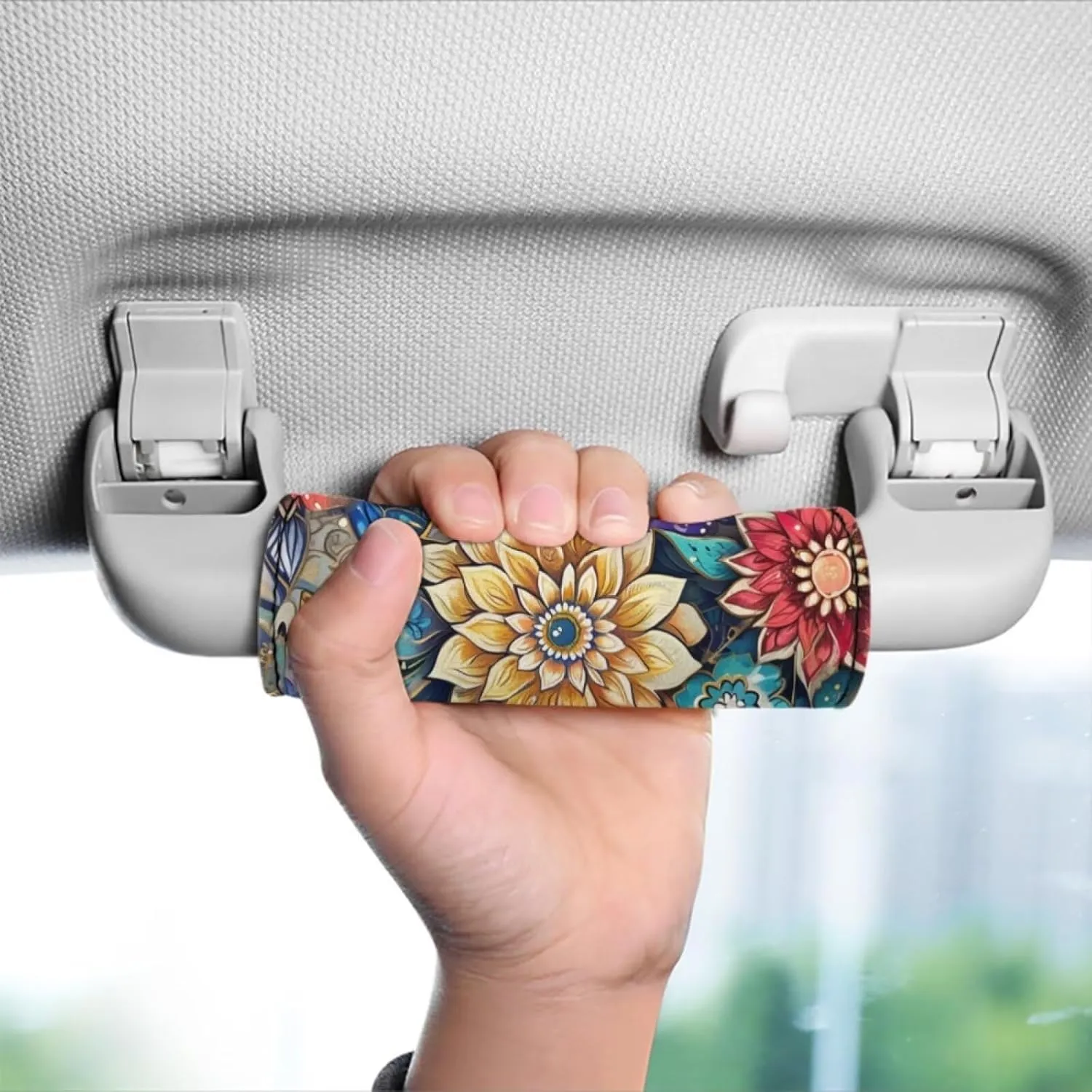 BIGCARJOB Blossom Flower Luggage Handle Wraps for Suitcase,Set of 2 Pcs Boho Lotus Luggage Handle Covers Personalized Luggage Makers Covers Wraps Door Protector Cover