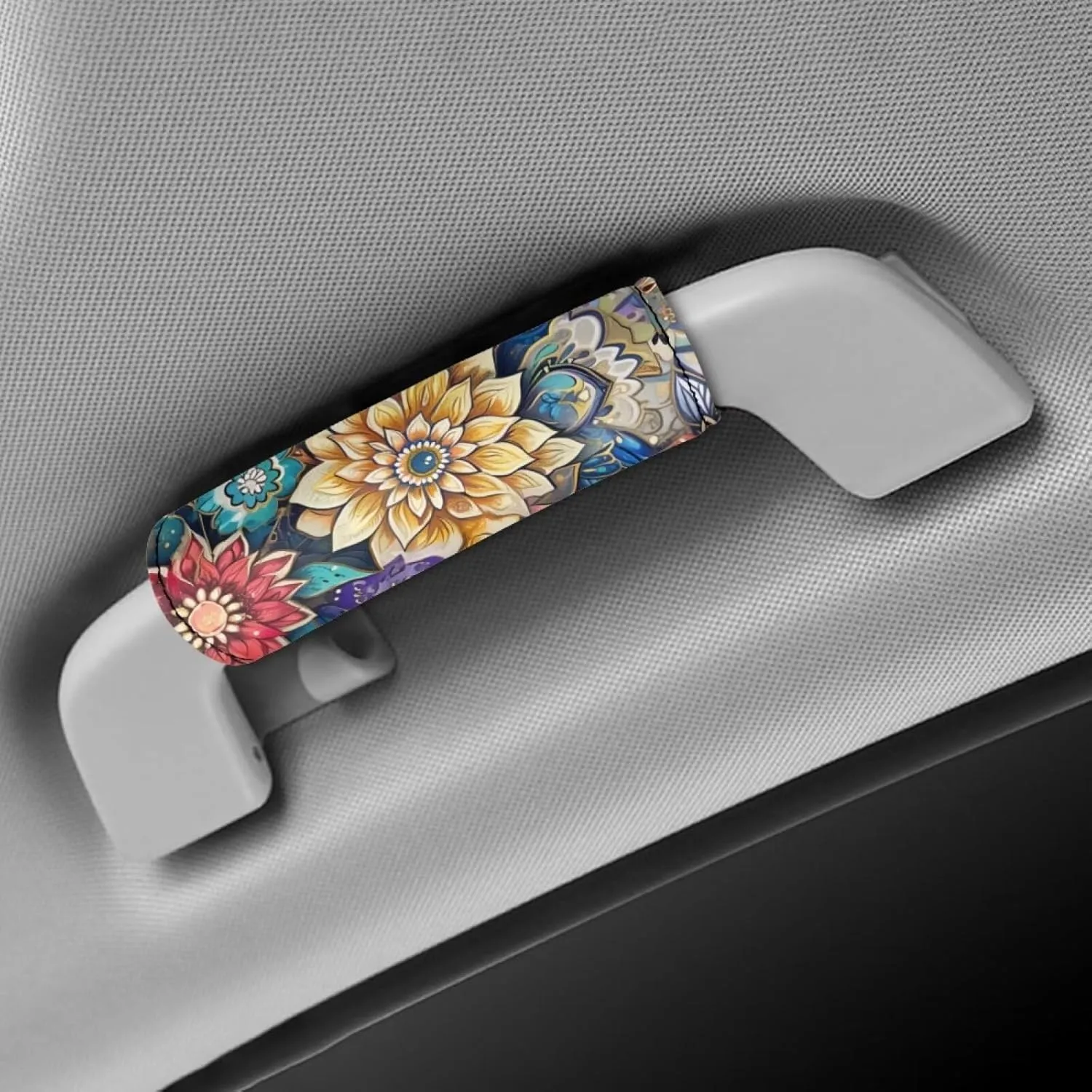 BIGCARJOB Blossom Flower Luggage Handle Wraps for Suitcase,Set of 2 Pcs Boho Lotus Luggage Handle Covers Personalized Luggage Makers Covers Wraps Door Protector Cover