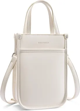 BOSTANTEN Small Crossbody Purse for Women Mini Tote Bag Top Handle Shoulder Bag Compact Handbags with Adjustable Strap