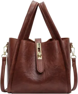Bucket Bag for Women, Vegan Leather Bucket Bag Trendy Vintage Bucket Bag Leather Purse with Adjustable Shoulder Strap