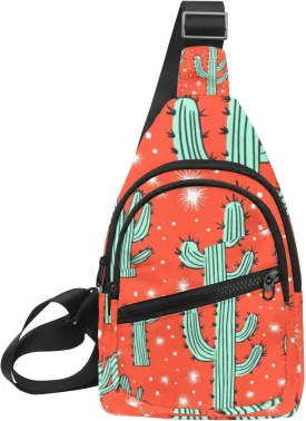 cacti with thorns Chest Daypack Crossbody Backpack for Women Men