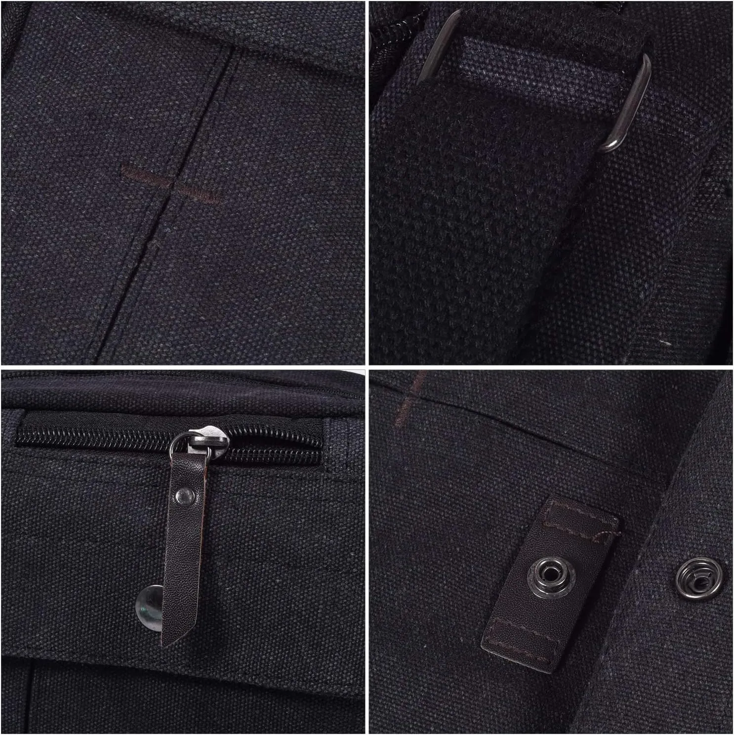Canvas Small Messenger for Men Women, Mini Crossbody Shoulder Chest Travel Bag, Multi-pocket Purse
