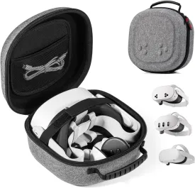 Carrying Case for Meta Quest 3S and Quest 3，Compact Space VR Storage Bag for Oculus Quest 3S/3/2, Store Controller Grips, Adapter Accessories