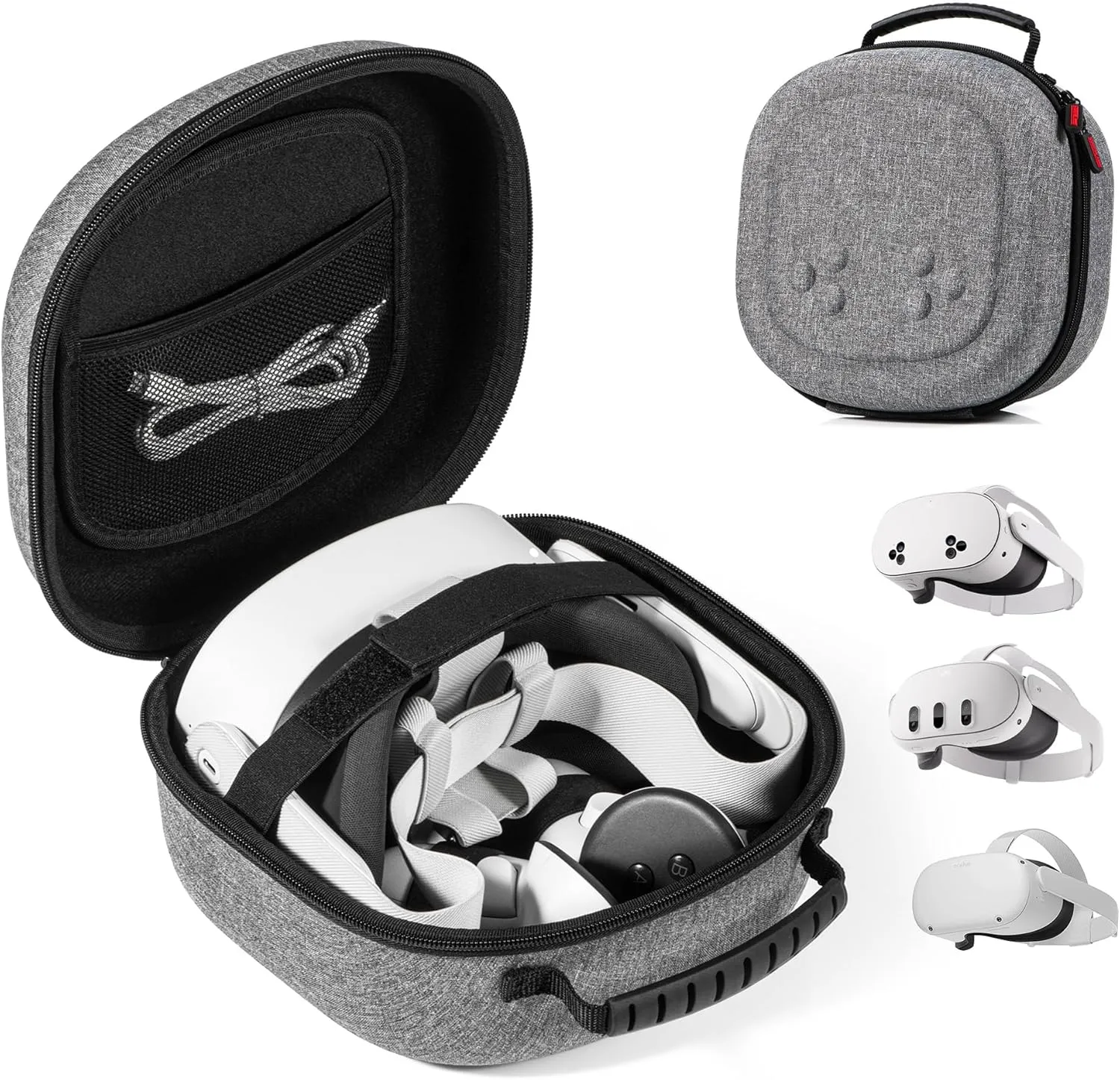 Carrying Case for Meta Quest 3S and Quest 3，Compact Space VR Storage Bag for Oculus Quest 3S/3/2, Store Controller Grips, Adapter Accessories