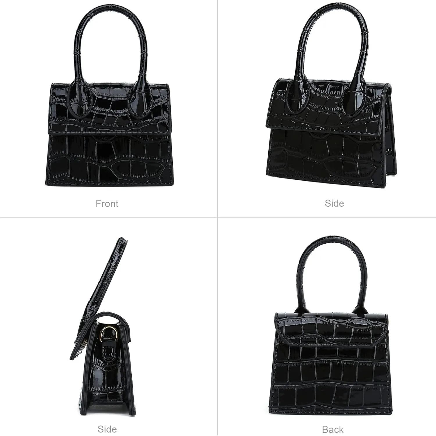 CATMICOO Mini Purse for Women, Mini Bag with Crocodile Pattern