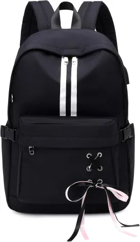 Classic Backpack for Women Stylish School Backpack for Teen Girl Black