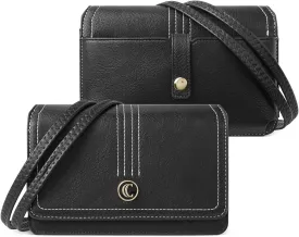 CLUCI Crossbody Purse for Women Wristlet Wallet Small Shoulder Bag with Card Slots Leather Flap Cell phone Clutch