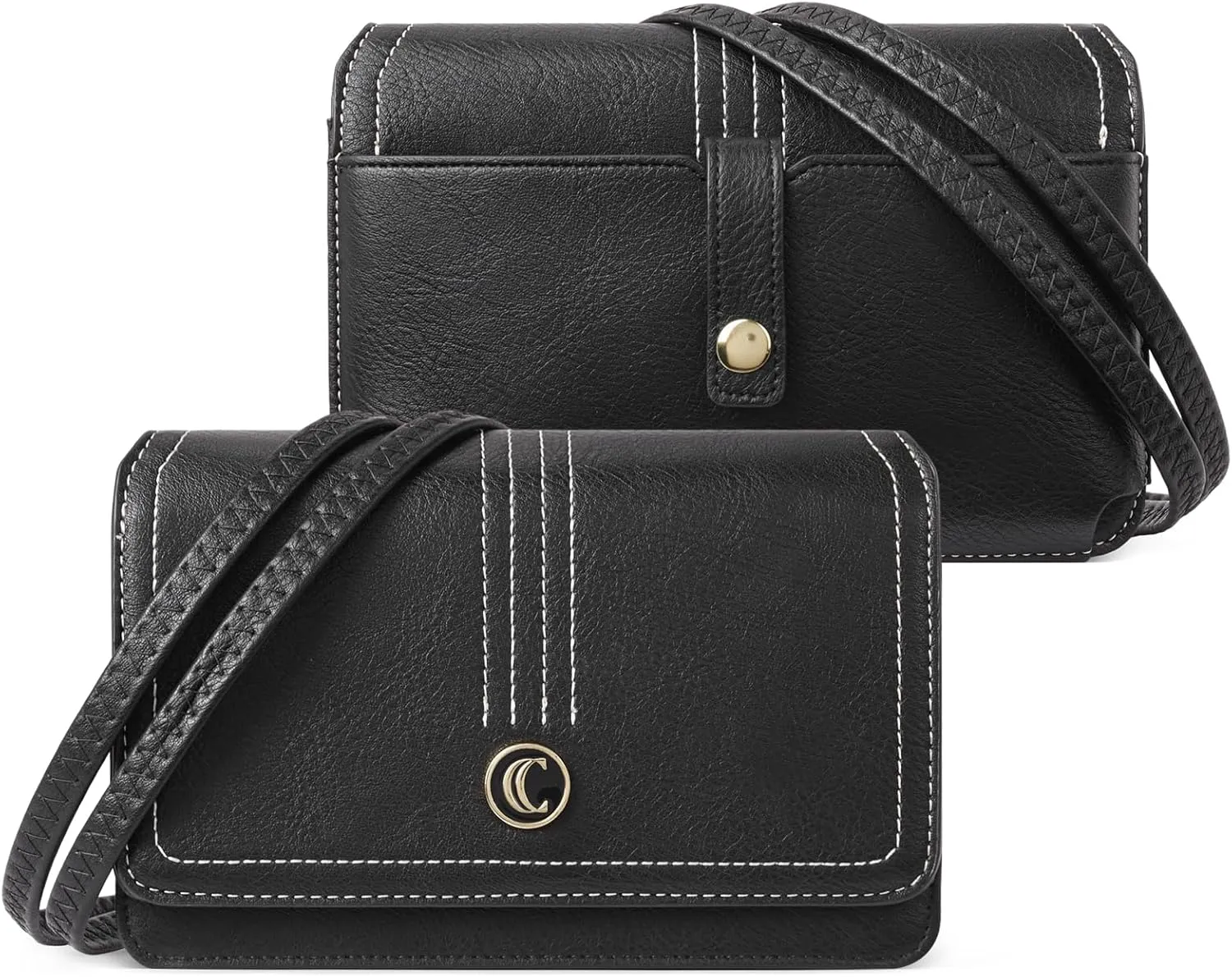 CLUCI Crossbody Purse for Women Wristlet Wallet Small Shoulder Bag with Card Slots Leather Flap Cell phone Clutch