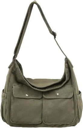 Collsants Messenger Bag Hobo Crossbody Bags for Women Canvas Bag Crossbody Tote Bag Shoulder Bag