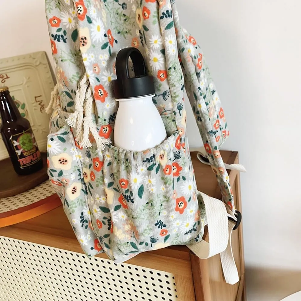 Cotton Canvas Backpacks for Women Backpack Purse Fashion Casual Travel Daypack