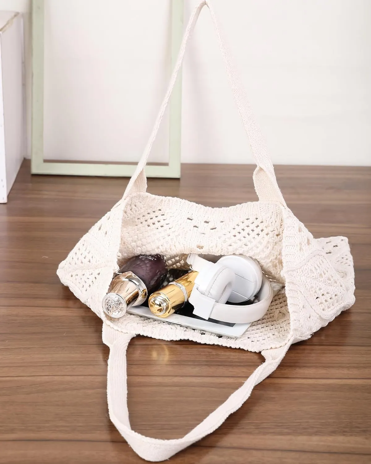 Crochet Bags for Women Summer Beach Tote Bag Large Capacity Shoulder Bag Aesthetic Hobo Bag Knit Bag Hippie Bag