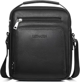 Crossbody Bag For Men Shoulder Bag Mens Purse Satchel Vintage Big Capacity Adjustable Straps Messenger Bag