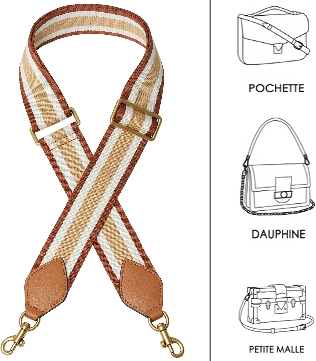 Crossbody Bag Strap Soft Cotton Adjustable Replacement Purse
