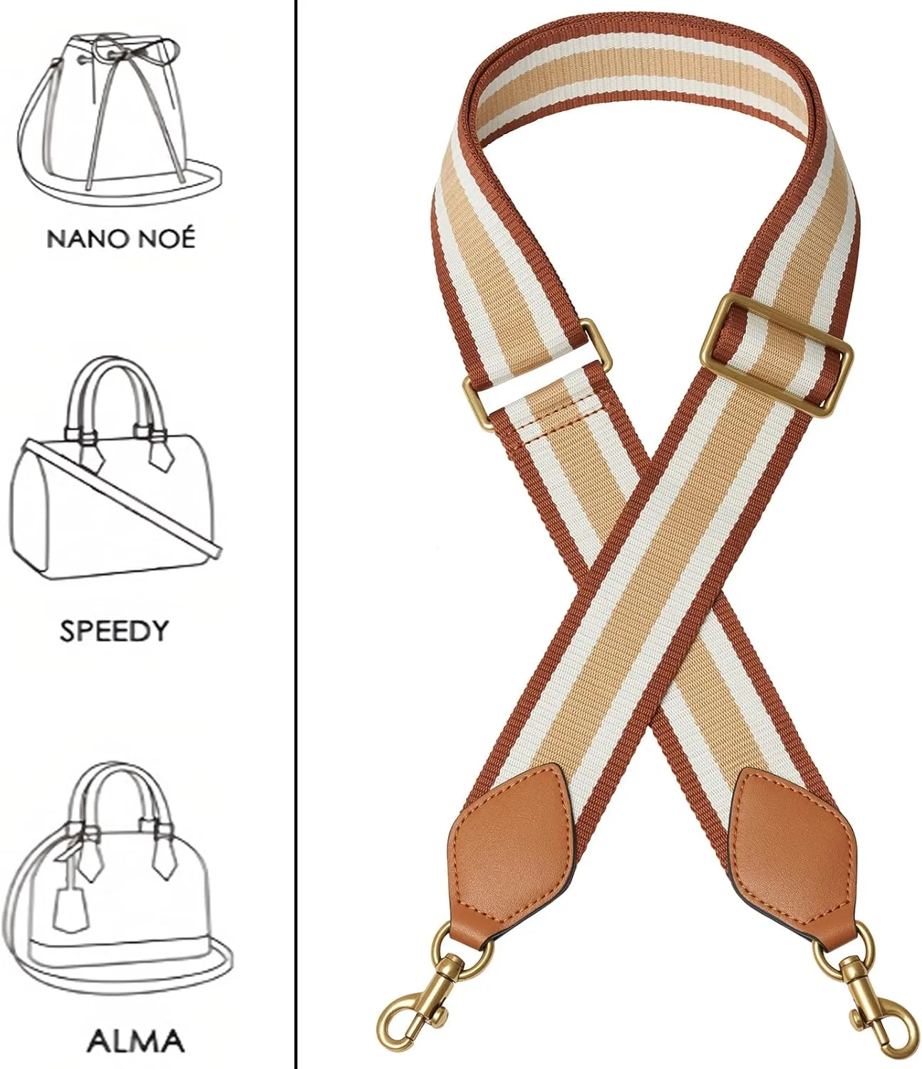Crossbody Bag Strap Soft Cotton Adjustable Replacement Purse
