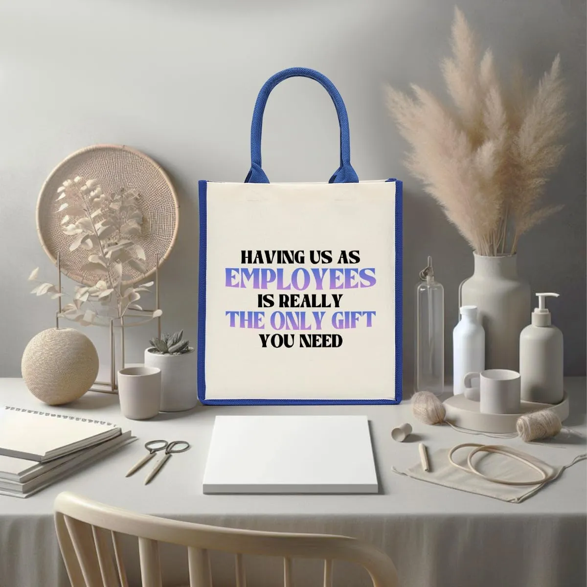 Decohim Boss Lady Gifts: Waterproof Canvas Tote Bag for Birthday or Boss Day