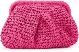 Emprier Straw Clutch Purse for Women Cloud Dumpling Pouch Straw Crossbody Shoulder Handbag Summer Beach Woven Bag