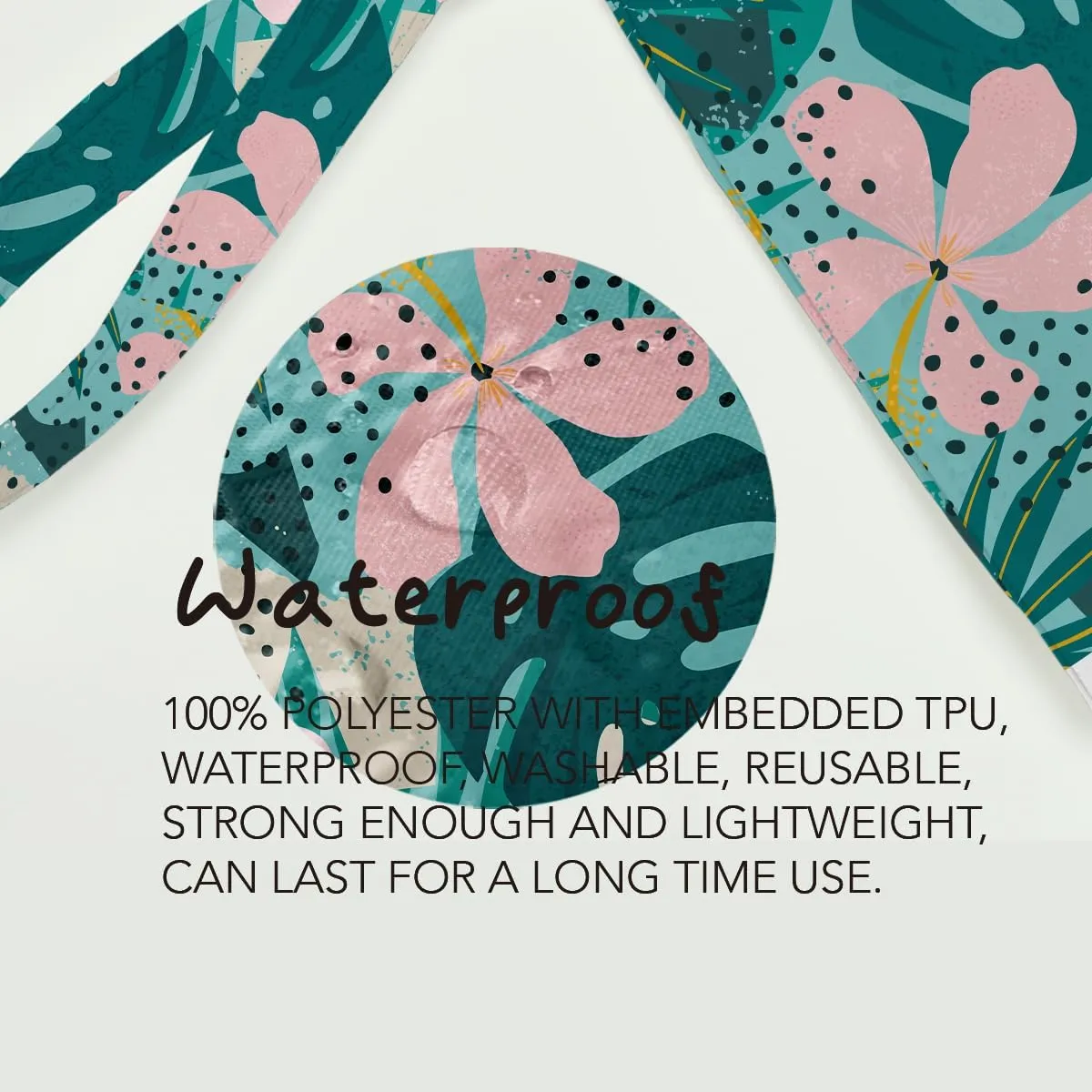 Fokongna Palm leaves Wet Bag Travel Wet Dry Bag Beach Bag Diaper Bag Wet Bag For Swimsuit Travel Makeup Bag Toiletry Bag