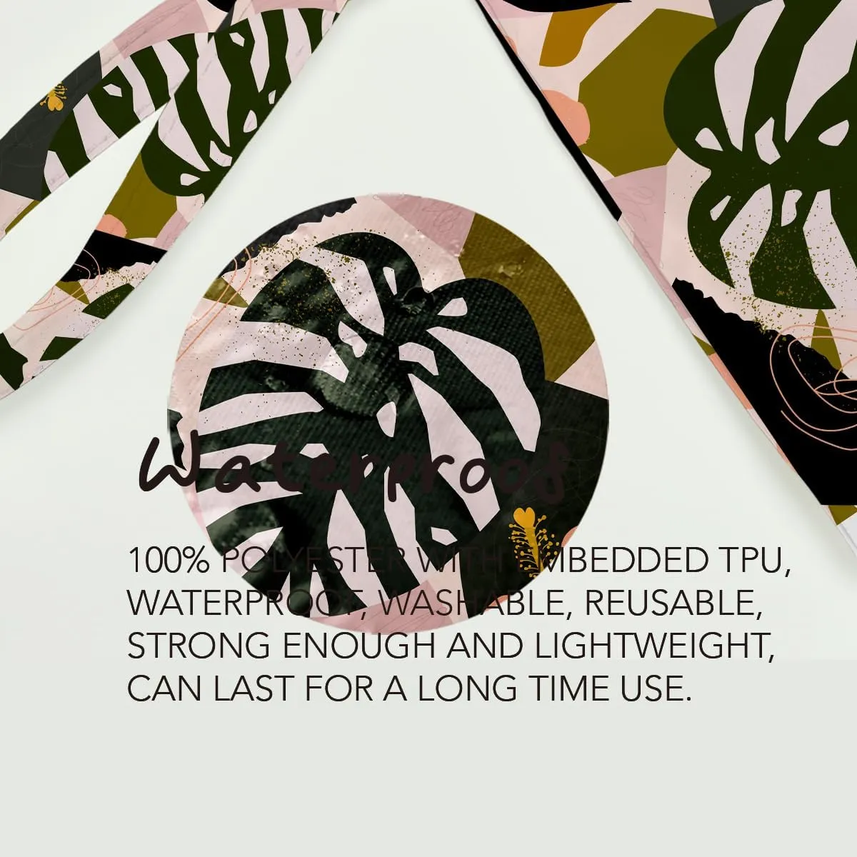Fokongna Palm leaves Wet Bag Travel Wet Dry Bag Beach Bag Diaper Bag Wet Bag For Swimsuit Travel Makeup Bag Toiletry Bag
