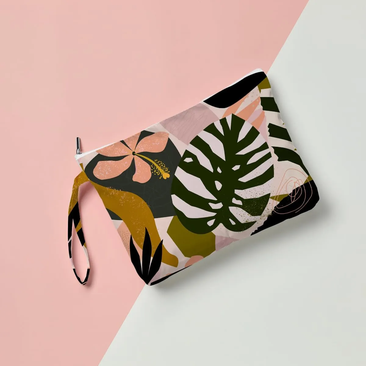 Fokongna Palm leaves Wet Bag Travel Wet Dry Bag Beach Bag Diaper Bag Wet Bag For Swimsuit Travel Makeup Bag Toiletry Bag
