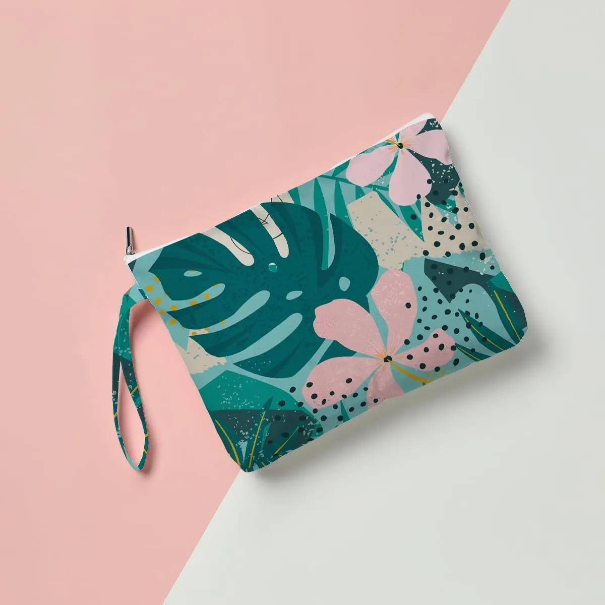 Fokongna Palm leaves Wet Bag Travel Wet Dry Bag Beach Bag Diaper Bag Wet Bag For Swimsuit Travel Makeup Bag Toiletry Bag