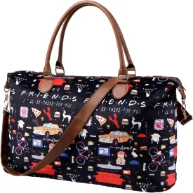 Friends TV Show Weekender Bags Extra Large, Stylish Travel Duffle Bag Waterproof, Surface Waterproof Weekend Bag, Lightweight Overnight Hospital Bags Western Gifts for Women with Shoulder Straps