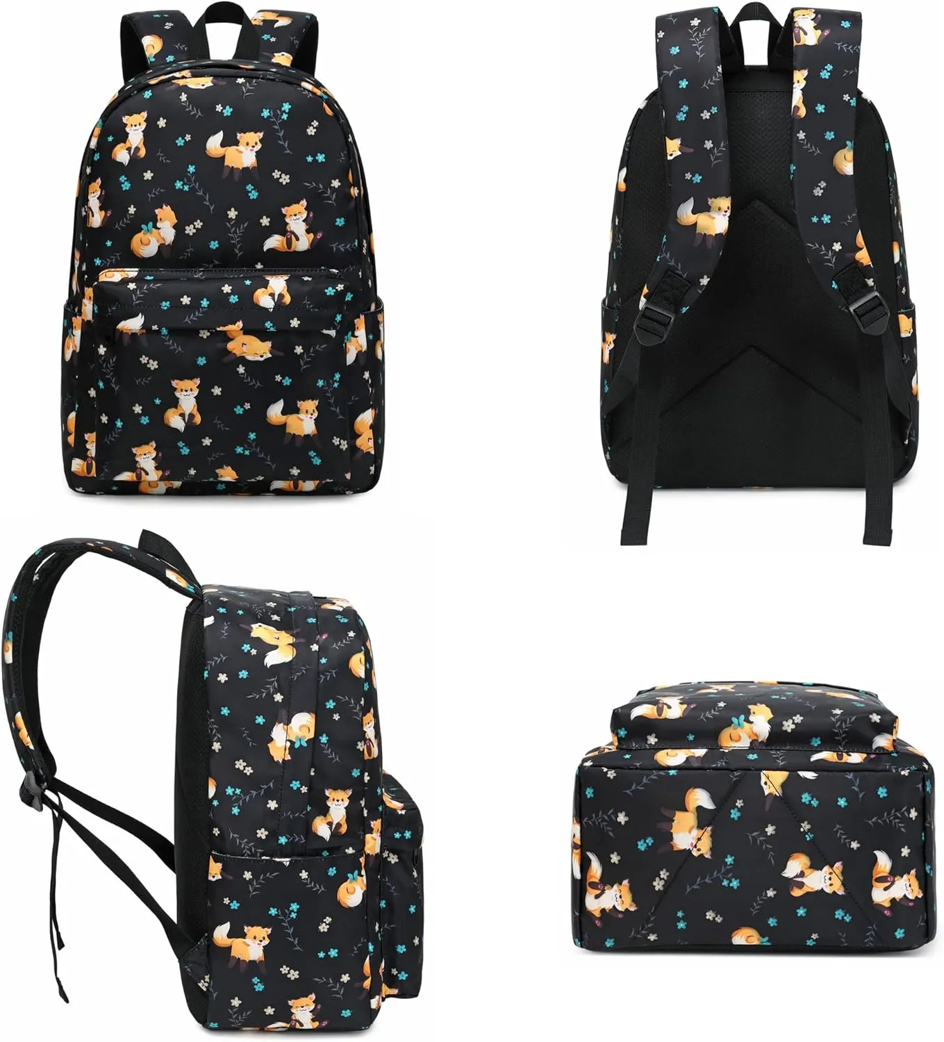 Girls School Backpacks for Kids Teens, 3-in-1 School Bag Bookbags Set with Lunch Bag Pencil Case