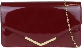 Girly HandBags Womens Patent Faux Leather Envelope Clutch Bag Shoulder Bag Party