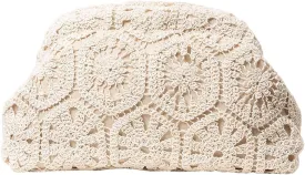 GORGLITTER Women's Crochet Purses Wedding Prom Summer Beach Bag Dumpling Cloud Evening Clutch Purses