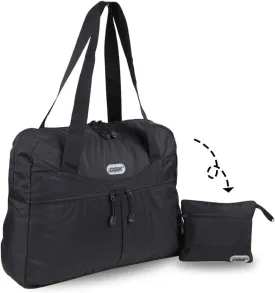 GOX Large Foldable Travel Duffel Bag Packable Tote Bag Reusable Shopping Bag Portable Grocery Bag(Black)