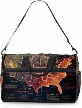 Gym Bag for Women Men, Yoga Bag with Shoe Pocket, Travel Duffel Tote Bag for Plane, Workout, Swimming, Weekend Overnight Bag Carry on Bag Hospital Holdalls, America Map - 43