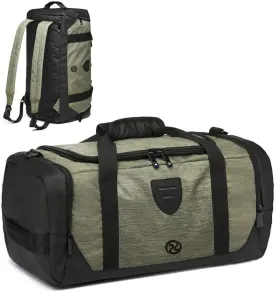 Gym Duffle Bag Backpack Waterproof Sports Duffel Bags Travel Weekender Bag for Men Women Overnight Bag with Shoes Compartment Green