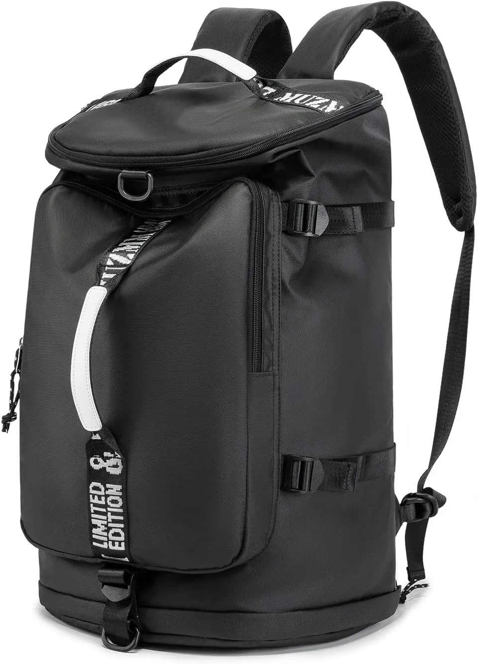 Gym Duffle Bag Waterproof black Laptop Backpack Suitable for Hiking, Fishing, Travel 40L Large Capacity Trendy Cool Lightweight Backpack for Men and Women (Black)