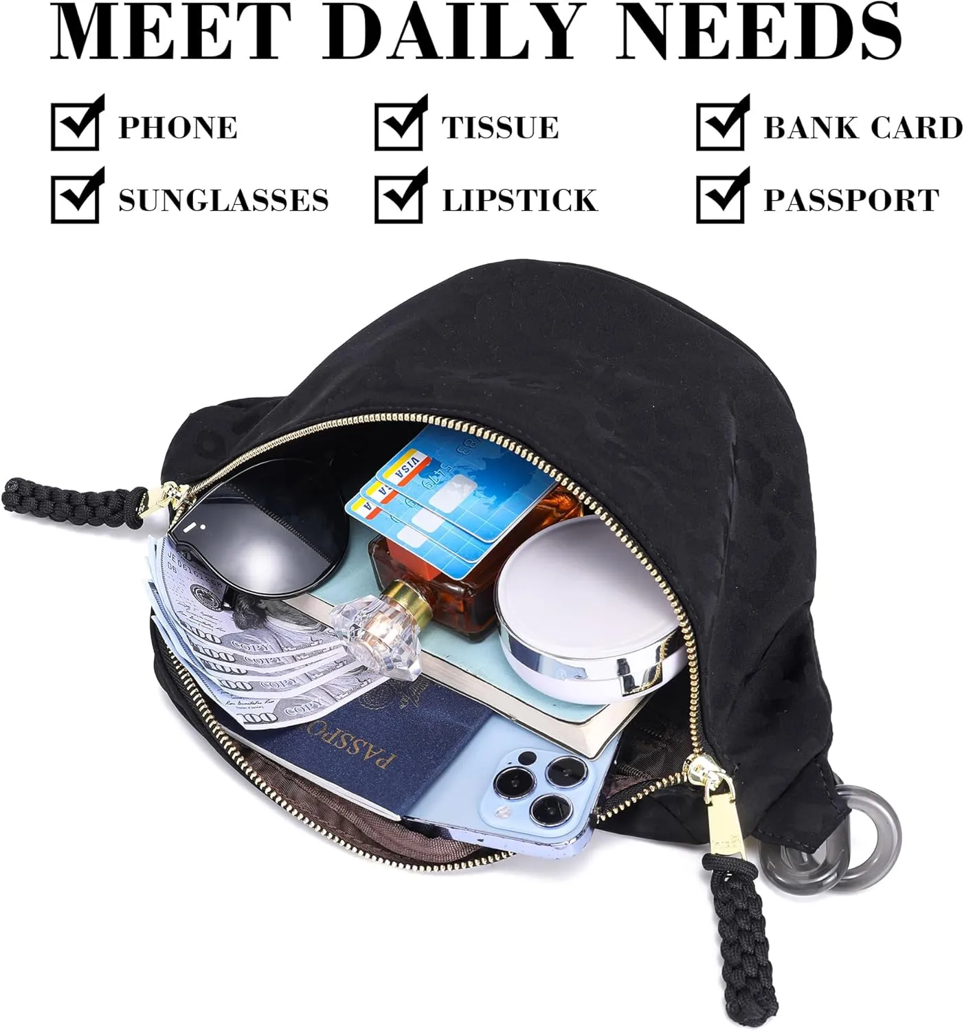 INICAT Fanny Packs for Women,Fashion Waist Packs Crossbody Bum Bag with Adjustable Strap for Travel Sport