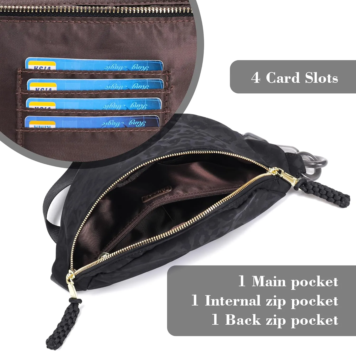 INICAT Fanny Packs for Women,Fashion Waist Packs Crossbody Bum Bag with Adjustable Strap for Travel Sport