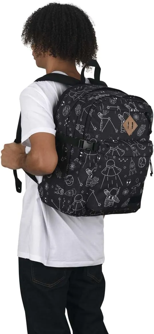 JanSport Main Campus Backpack - Travel or Work backpack w 15-Inch Laptop Sleeve and Dual Water Bottle Pockets, Cosmic City