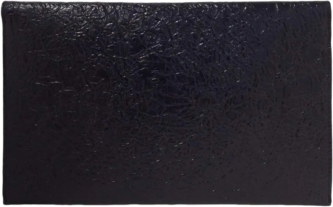 JNB Crushed Metallic Envelope Clutch