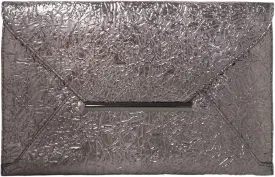 JNB Crushed Metallic Envelope Clutch