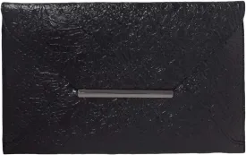 JNB Crushed Metallic Envelope Clutch