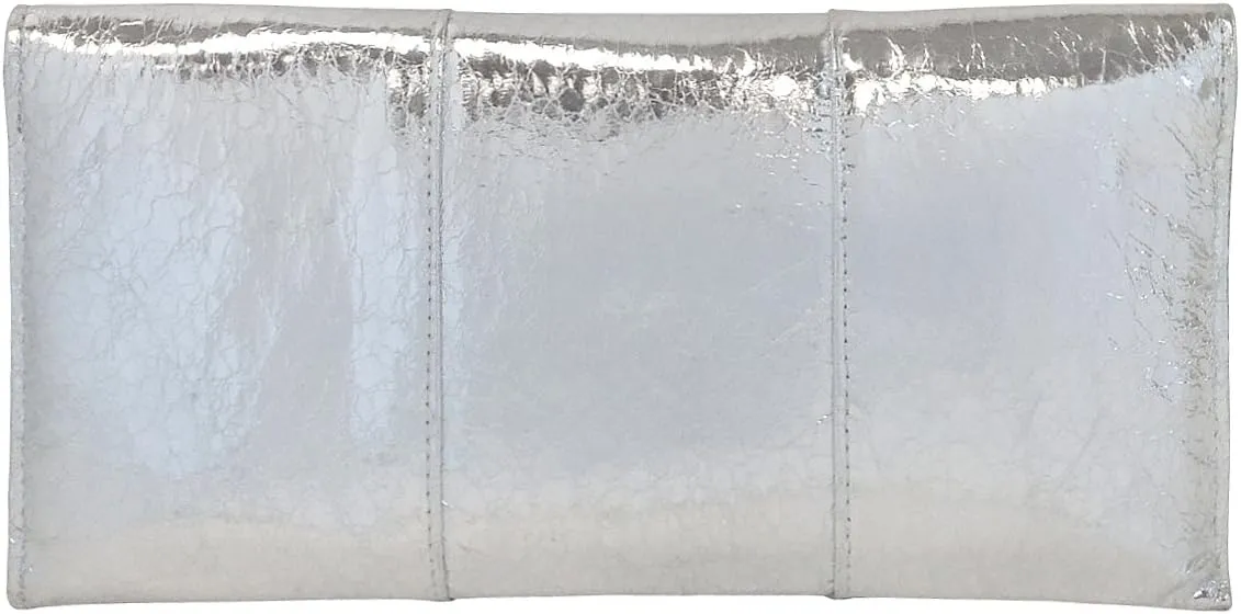 JNB Women's Metallic Material Clutch Purse